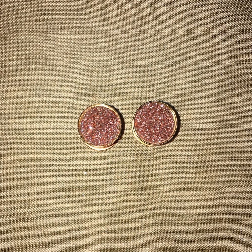 Rose gold sparkley plugs gauges size 0